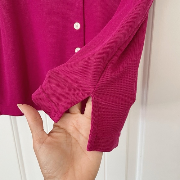 Women's Vintage Basic Essentials Polo Tank Sleeveless Pink Button-Up Top Size M - Picture 3 of 6